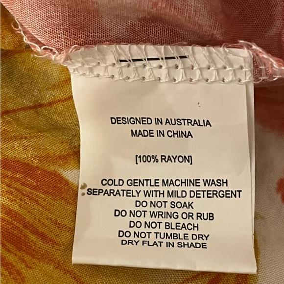 Abel The Label (Anthropologie) Smocked Waist Osaka Garden Party Floral Maxi, XS - Picture 6 of 7